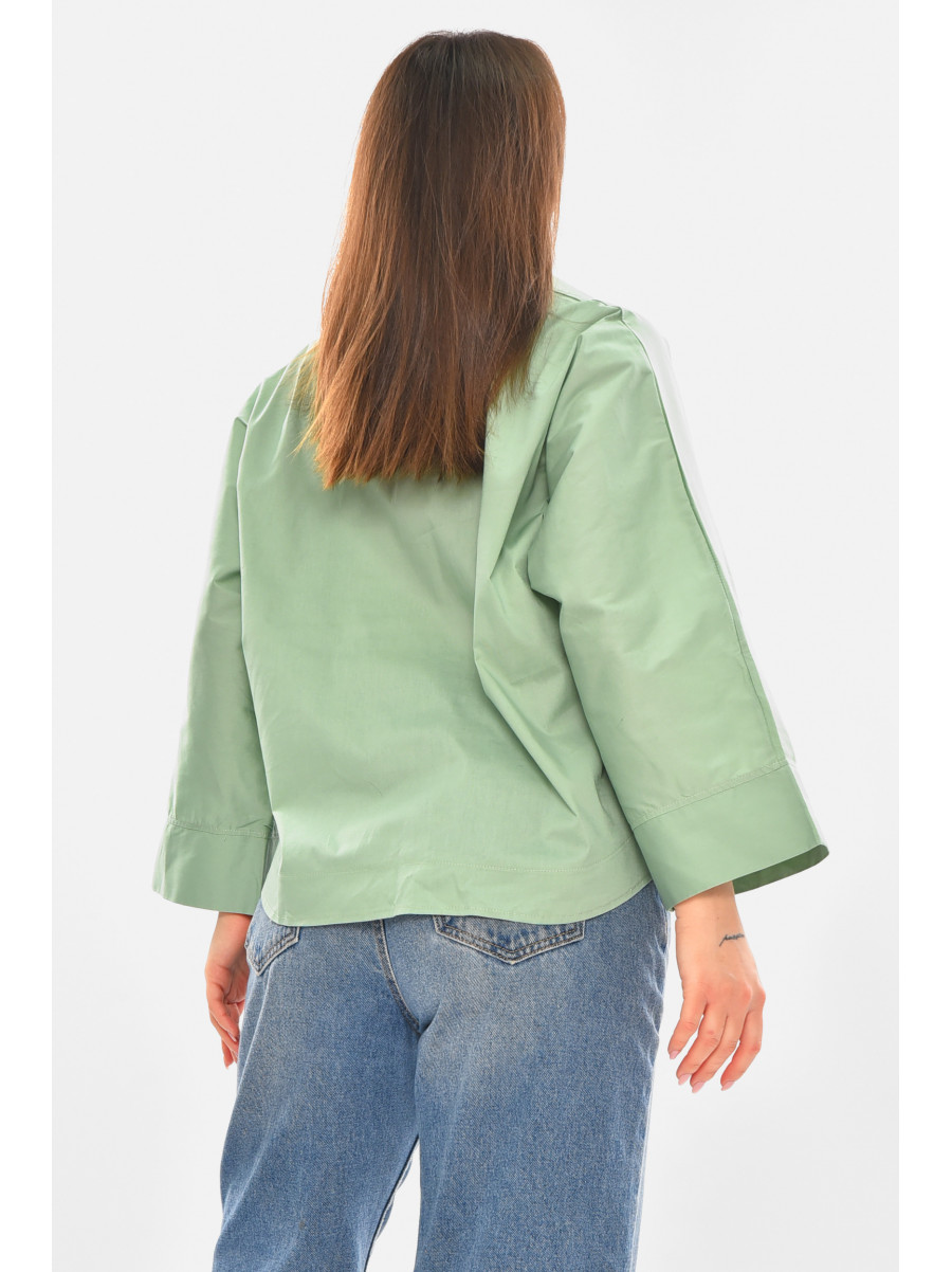 Рубашка женская однотонная мятного цвета 884 210246C