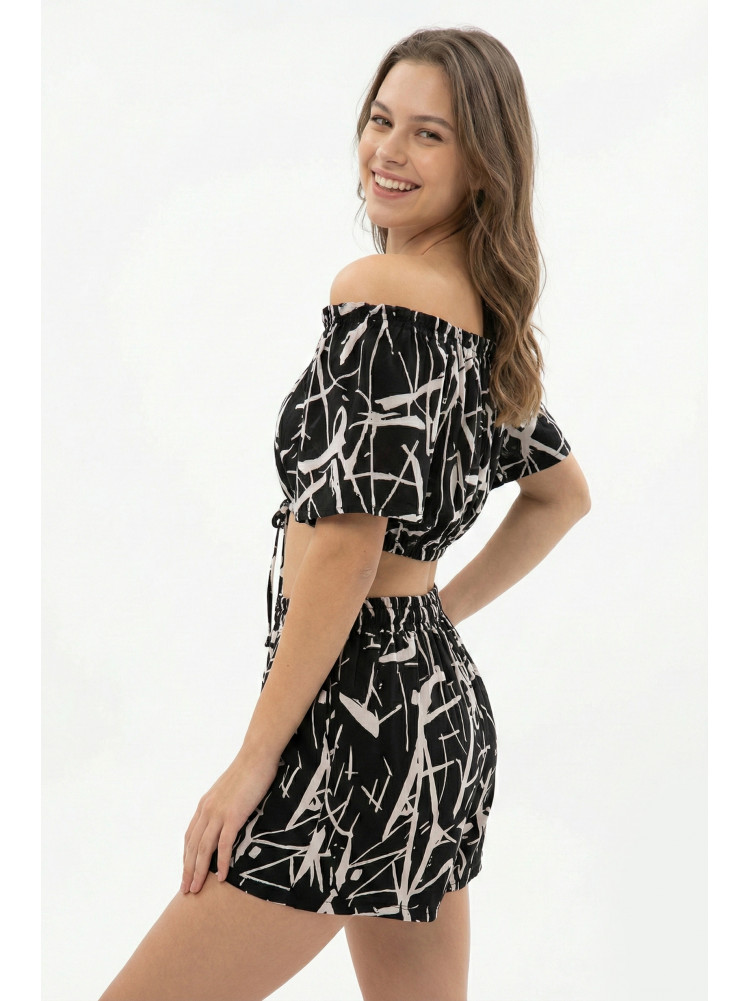 Костюм женский черно-белого цвета 1060 210254C