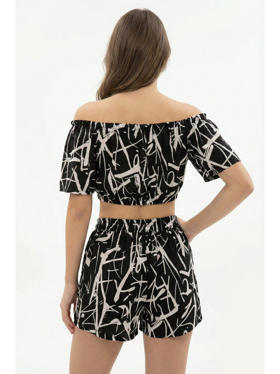 Костюм женский черно-белого цвета 1060 210254C