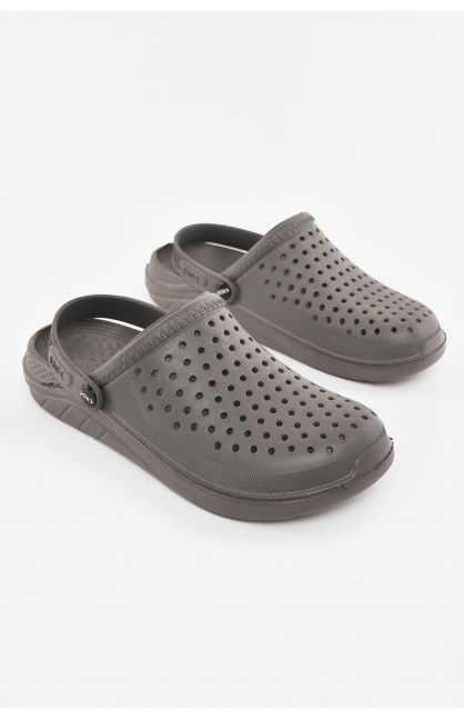 Кроксы мужские серого цвета с-68 210261C Кроксы мужские серого цвета с-68 210261C