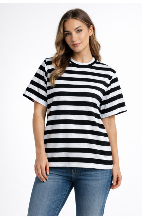 Футболка жіноча чорного кольору з принтом 6254 210265C Футболка жіноча чорного кольору з принтом 6254 210265C