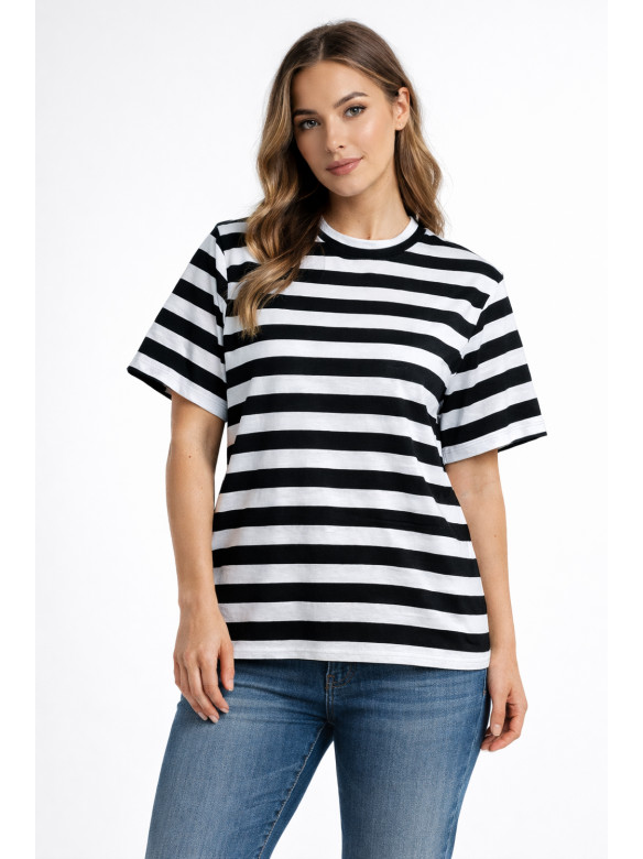 Футболка жіноча чорного кольору з принтом 6254 210265C