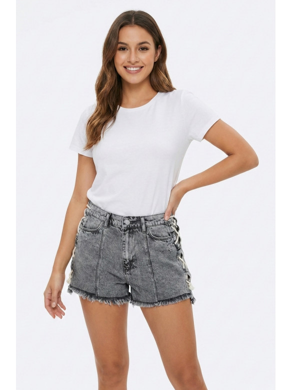 Шорты женские джинсовые серого цвета 5923 210267C