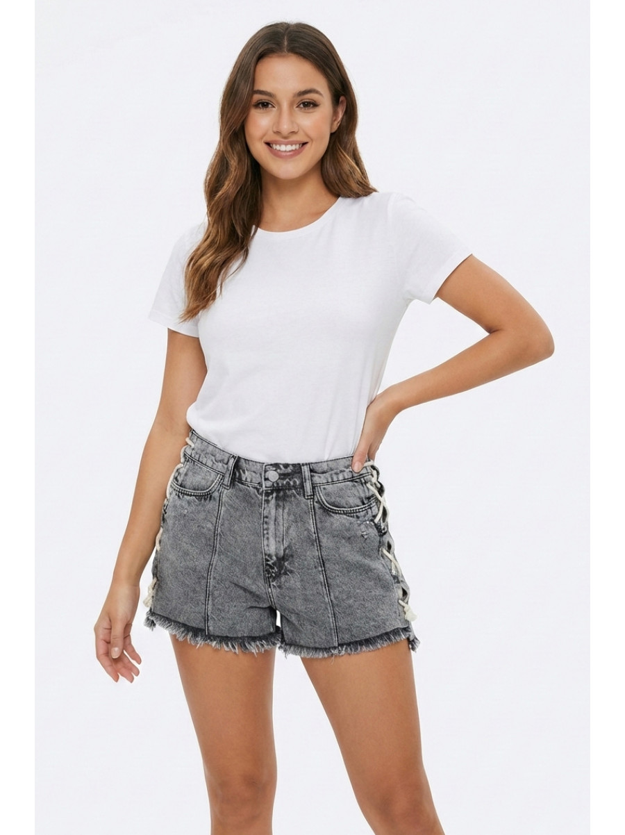 Шорты женские джинсовые серого цвета 5923 210267C
