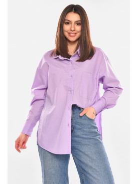 Сорочка жіноча однотонна бузкового кольору 6251 210268C