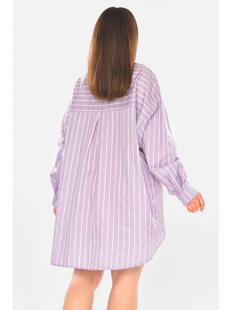 Сорочка жіноча напівбатальна лавандового кольору з принтом 6023 210269C