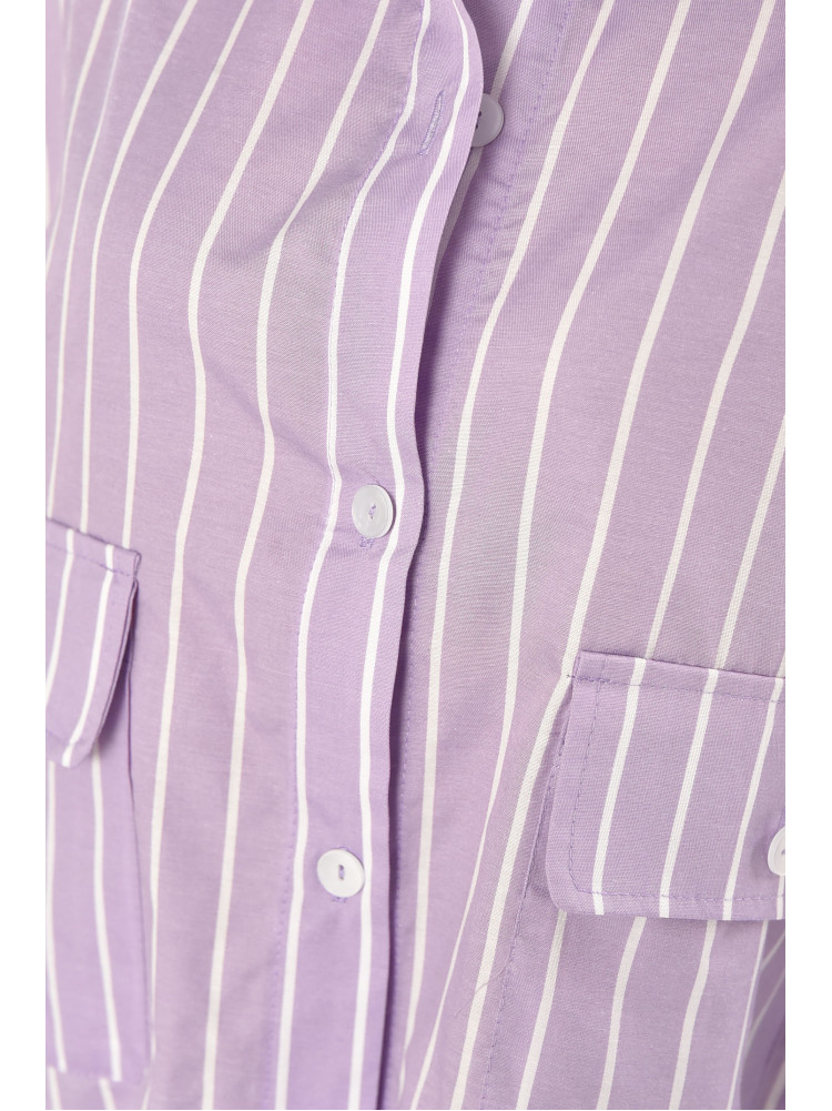 Сорочка жіноча напівбатальна лавандового кольору з принтом 6023 210269C