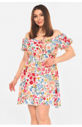 Сукня жіноча білого кольору з квітковим принтом 6124 210270C