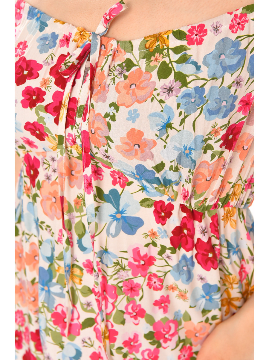 Сукня жіноча білого кольору з квітковим принтом 6124 210270C