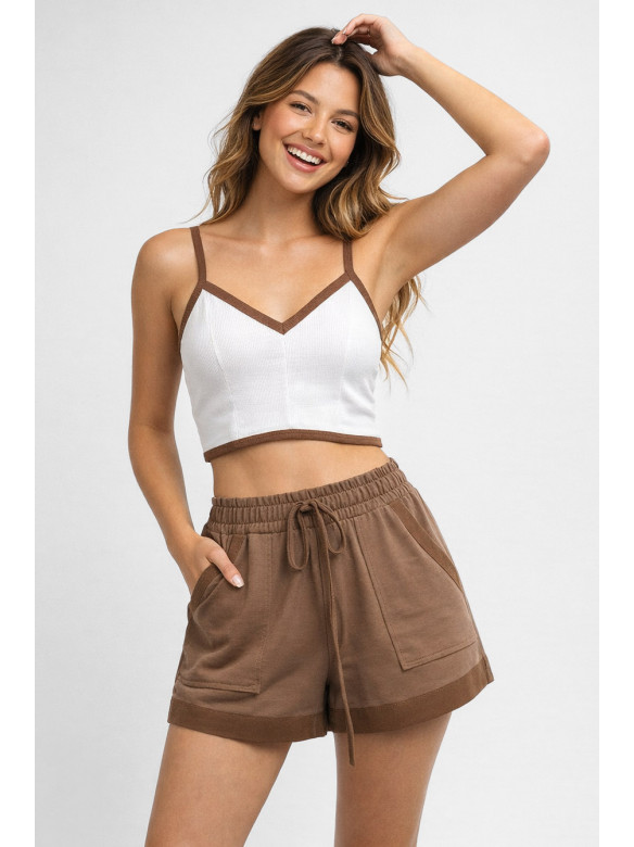 Костюм женский коричневого цвета 6407 210281C