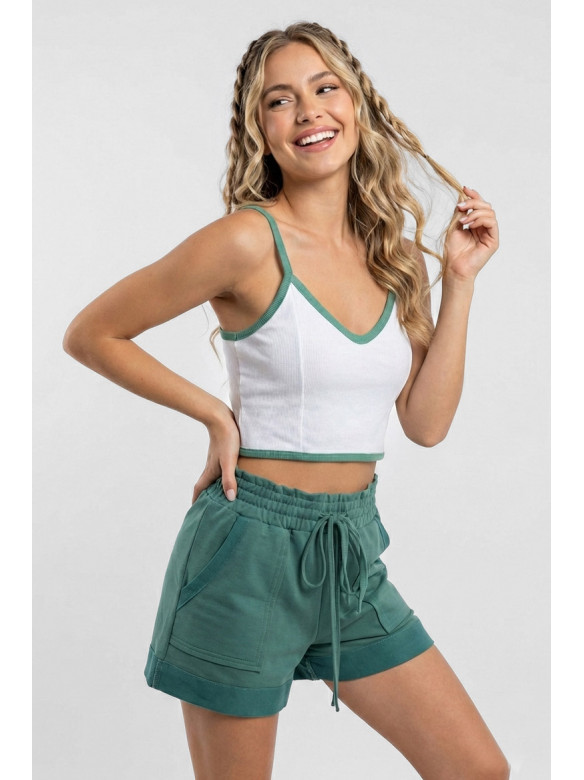 Костюм женский зеленого цвета 6407 210282C