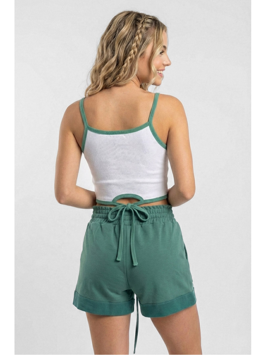 Костюм женский зеленого цвета 6407 210282C