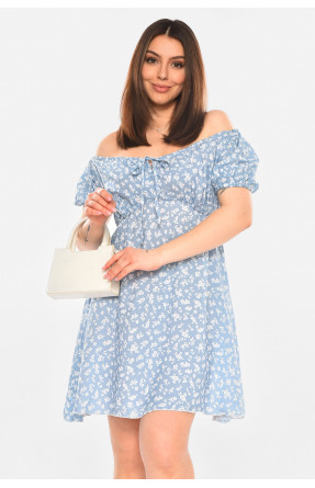 Сукня жіноча блакитного кольору з квітковим принтом 6122 210283C