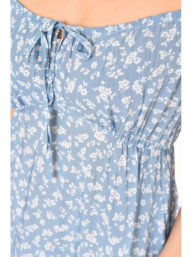 Сукня жіноча блакитного кольору з квітковим принтом 6122 210283C