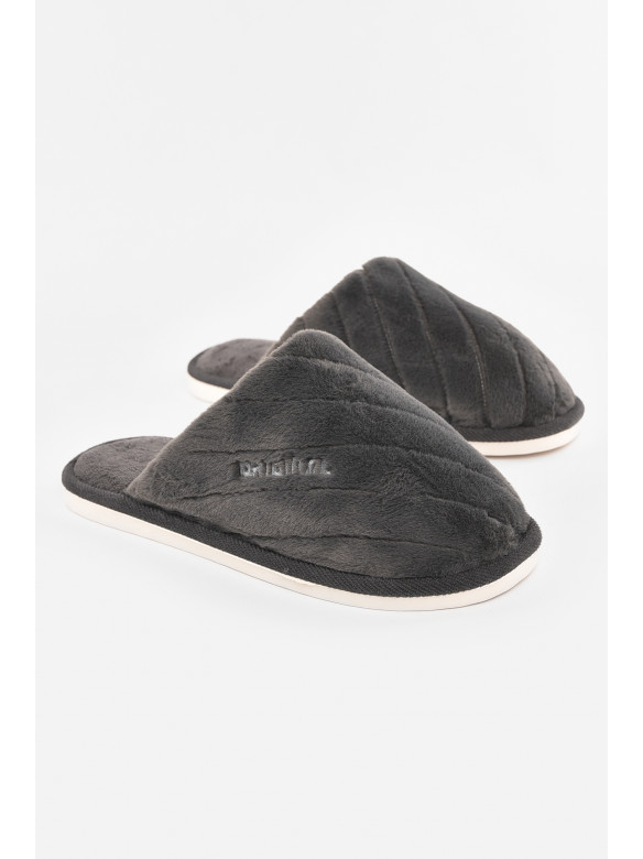 Тапочки комнатные мужские серого цвета D-382 210299C