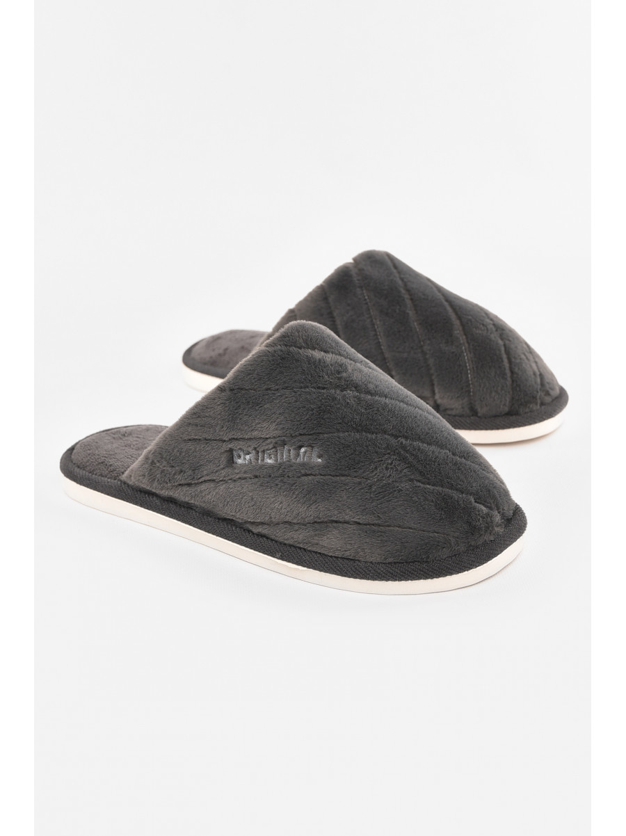 Тапочки комнатные мужские серого цвета D-382 210299C