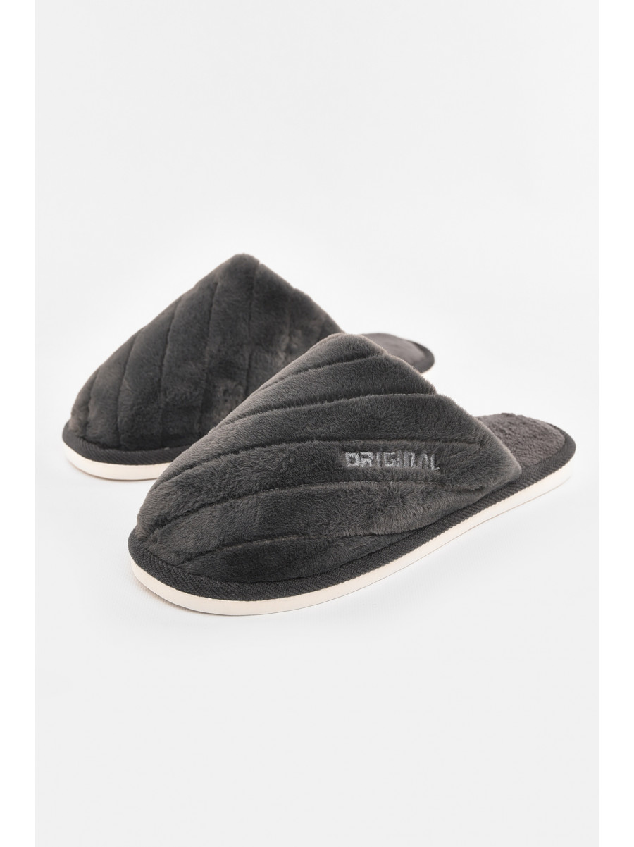 Тапочки комнатные мужские серого цвета D-382 210299C