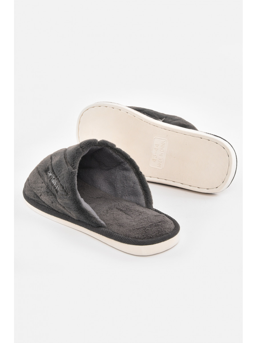 Тапочки комнатные мужские серого цвета D-382 210299C