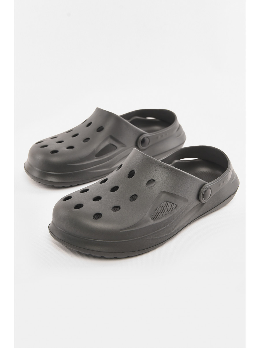 Кроксы мужские темно-серого цвета М-201 210302C