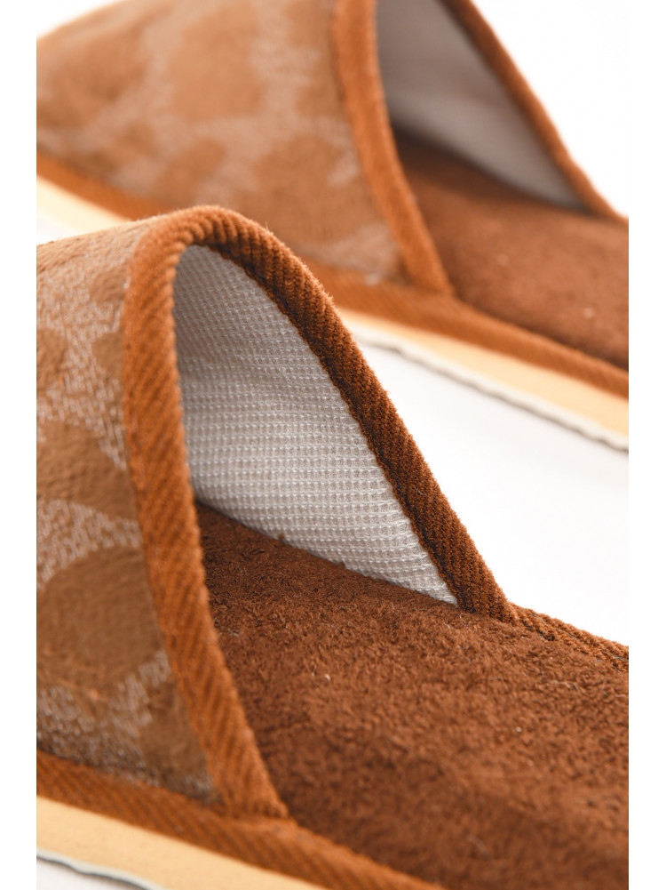 Тапочки комнатные мужские тёмно-коричневого цвета SP-009 210303C