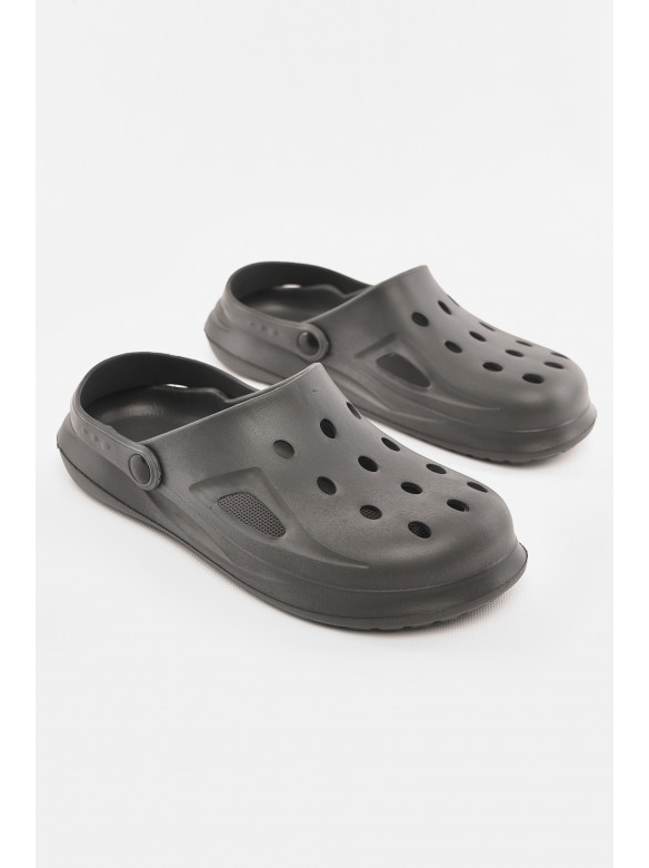 Кроксы мужские темно-серого цвета Уценка М-201 210310C