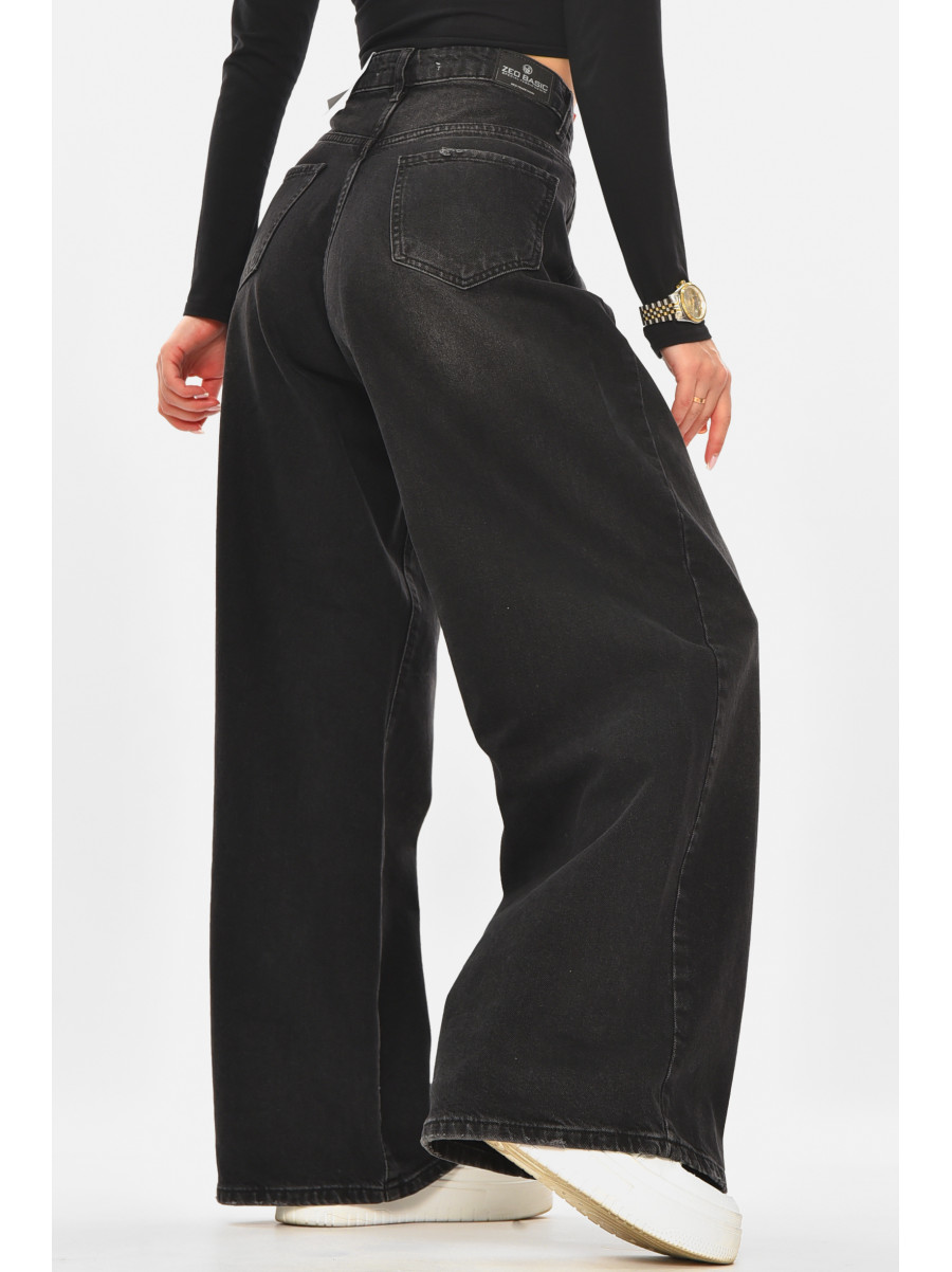 Джинсы женские однотонные черного цвета 4451 210312C