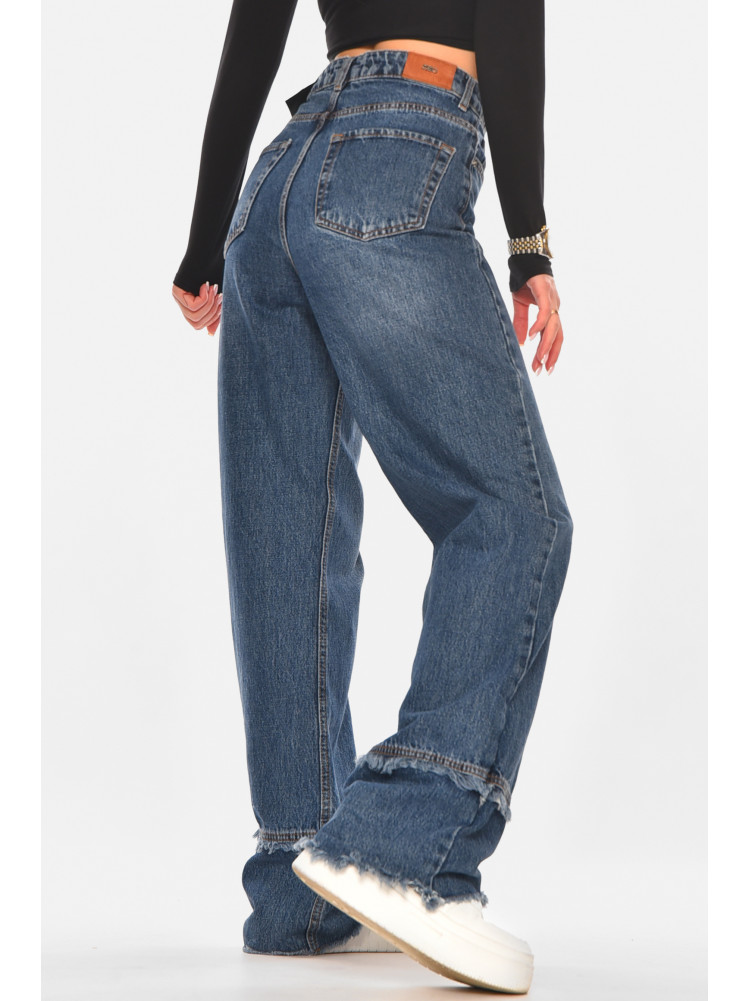 Джинсы женские однотонные тёмно-синего цвета 5023 210315C