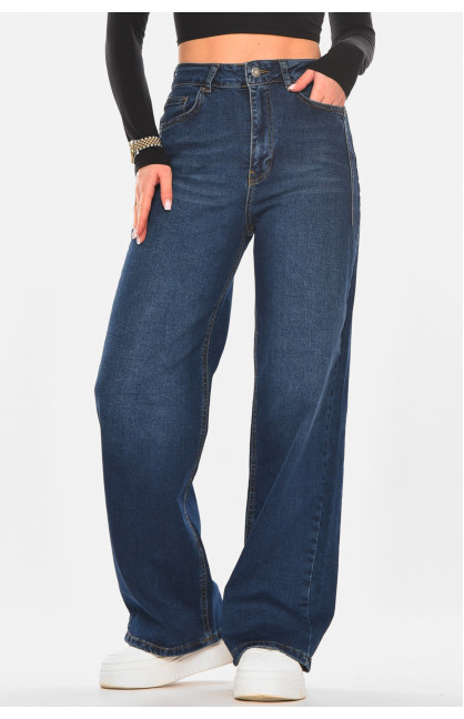 Джинси жіночі однотонні темно-синього кольору 2506 210318C Джинси жіночі однотонні темно-синього кольору 2506 210318C