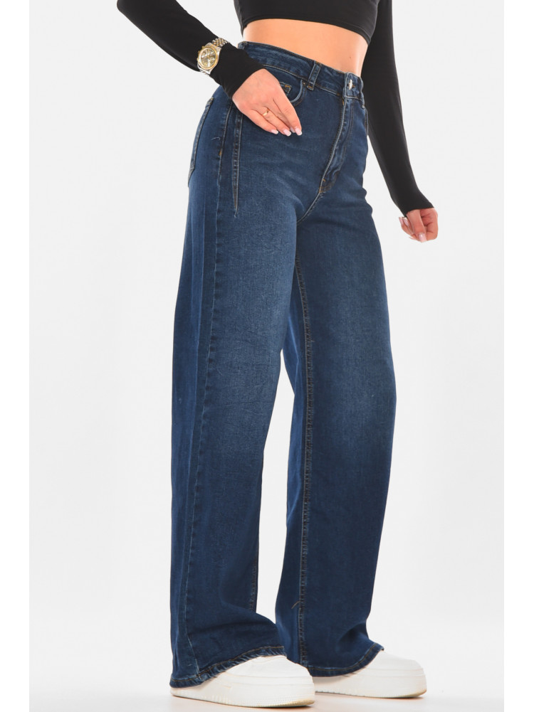 Джинсы женские однотонные тёмно-синего цвета 2506 210318C