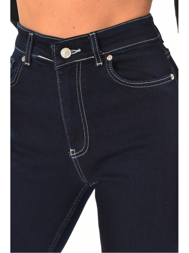 Джинсы женские однотонные тёмно-синего цвета 7292 210319C