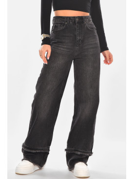 Джинсы женские однотонные черного цвета 2506 210320C