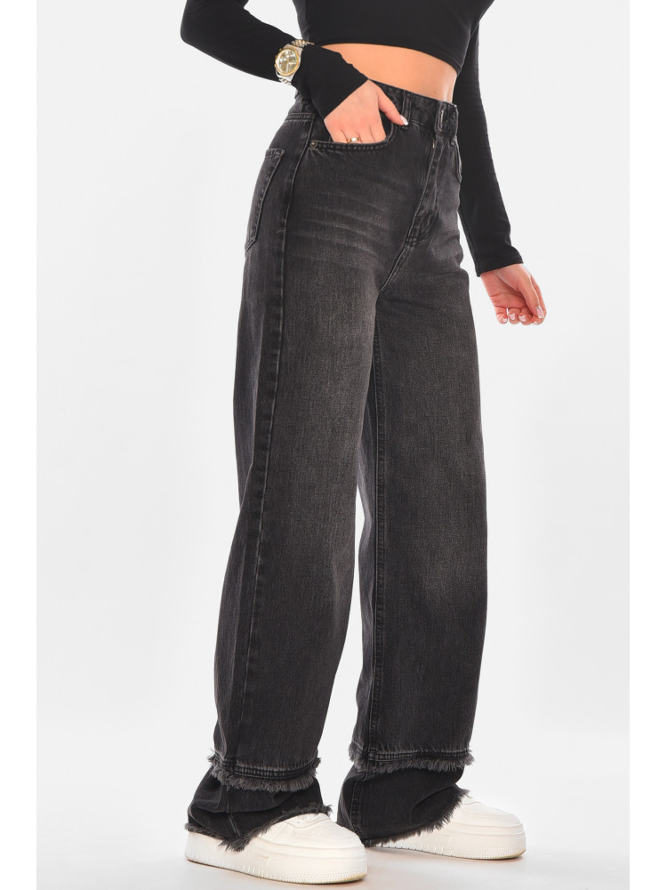 Джинсы женские однотонные черного цвета 2506 210320C