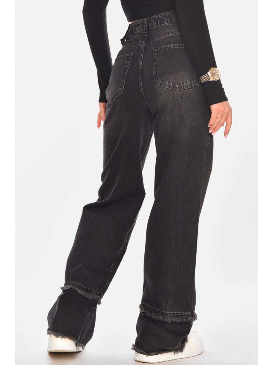 Джинсы женские однотонные черного цвета 2506 210320C