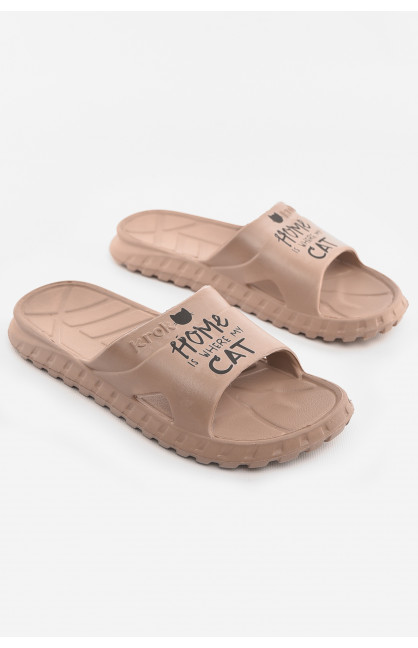 Шлепки пена женские бежевого цвета С-74 210321C