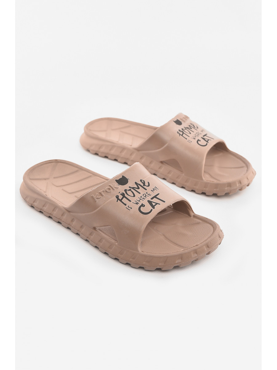 Шльопанці піна жіночі бежевого кольору С-74 210321C
