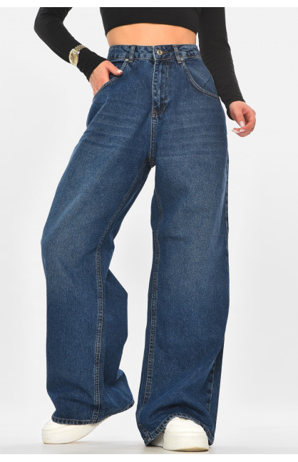 Джинсы женские однотонные тёмно-синего цвета 4441 210322C