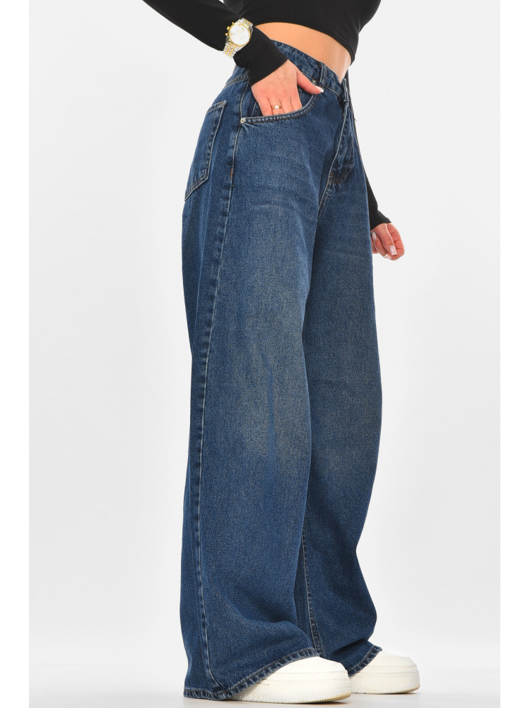 Джинси жіночі однотонні темно-синього кольору 4441 210322C