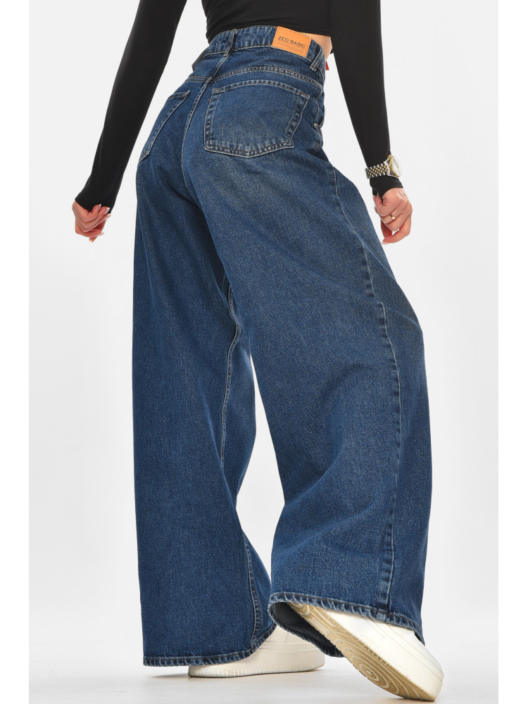 Джинси жіночі однотонні темно-синього кольору 4441 210322C