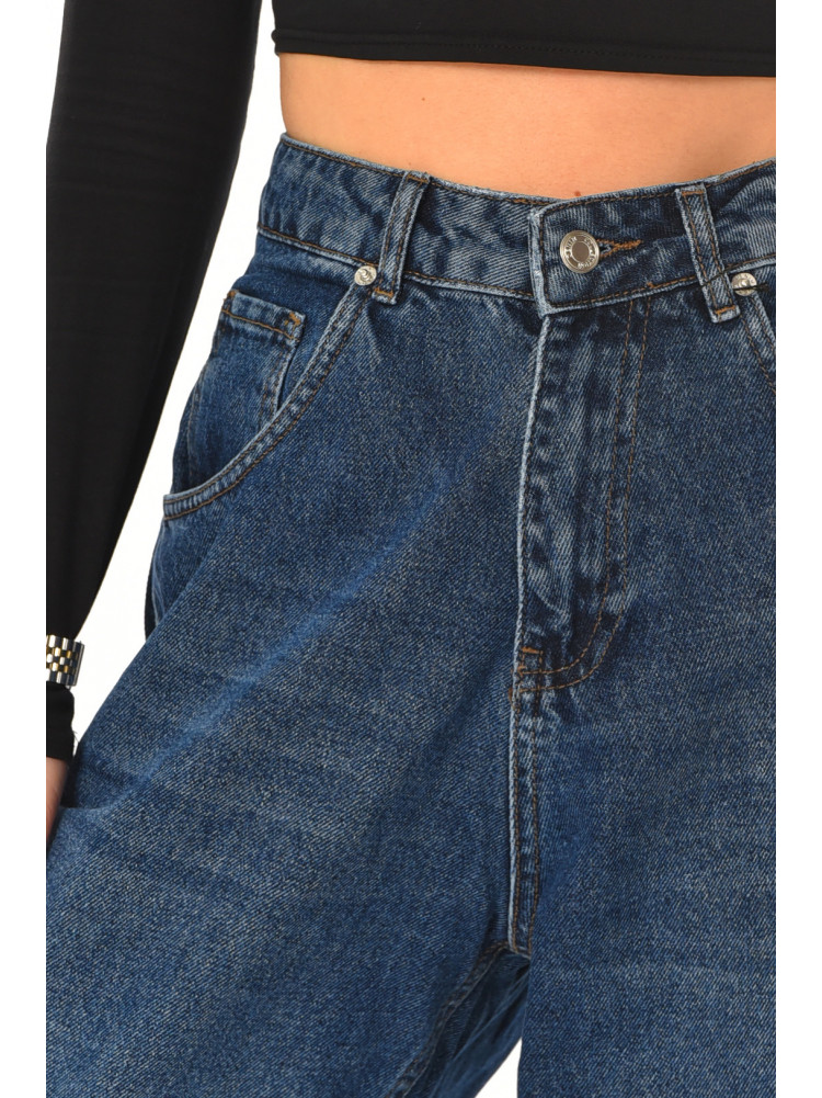 Джинси жіночі однотонні темно-синього кольору 4441 210322C