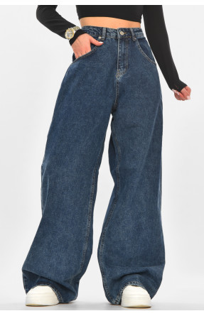 Джинсы женские однотонные тёмно-синего цвета 4532 210323C