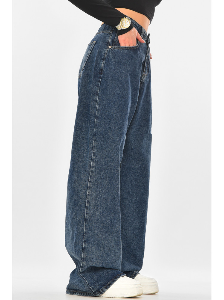 Джинси жіночі однотонні темно-синього кольору 4532 210323C