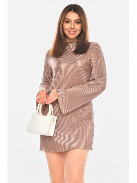 Сукня жіноча однотонна кольору мокко 233 210328C