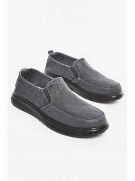 Мокасины мужские темно-серого цвета текстиль М3034-2 210334C Мокасины мужские темно-серого цвета текстиль М3034-2 210334C