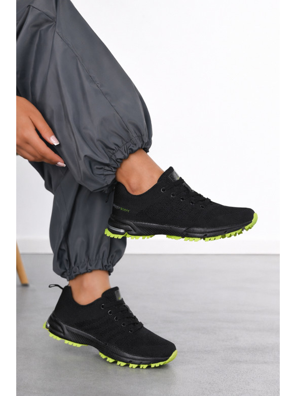 Кроссовки женские черного цвета 8619в-16 210342C