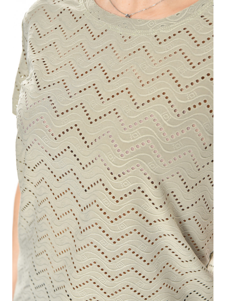 Футболка женская однотонная мятного цвета 2266 210349C