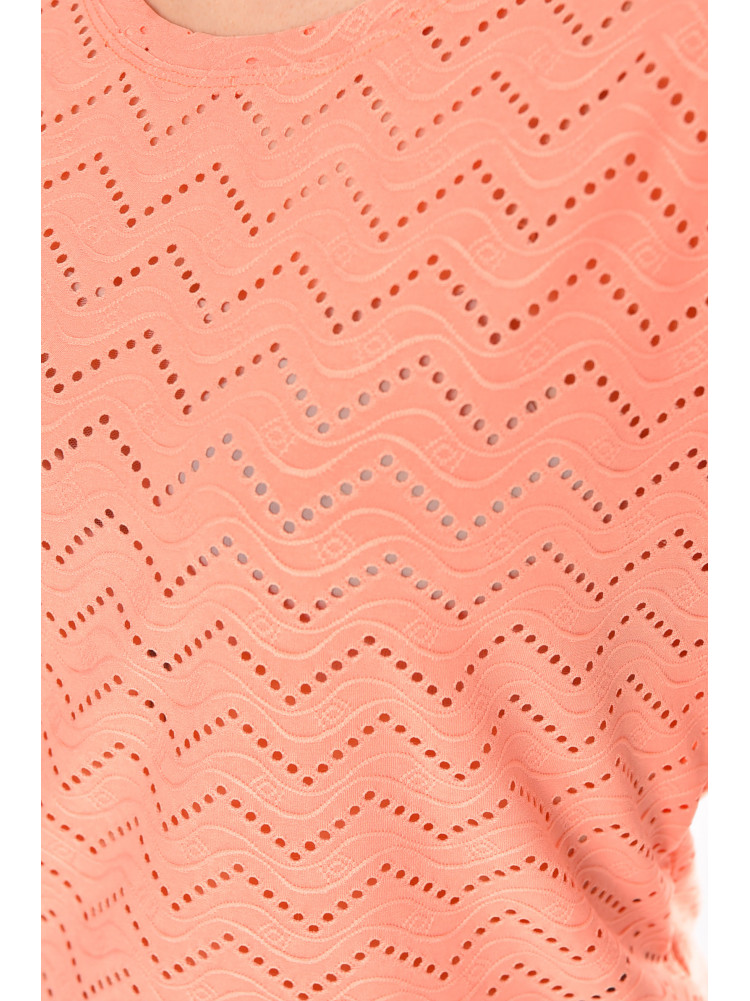 Футболка женская однотонная персикового цвета 2266 210350C