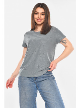 Футболка жіноча однотонна зеленого кольору 2268 210351C