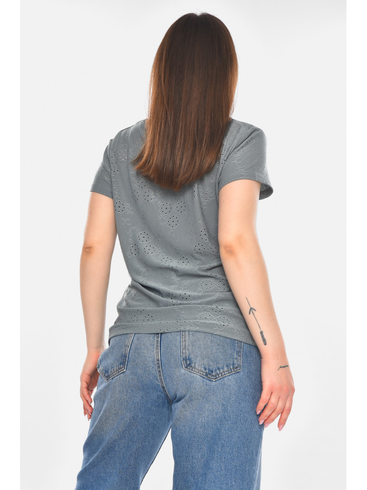 Футболка женская однотонная зеленого цвета 2268 210351C