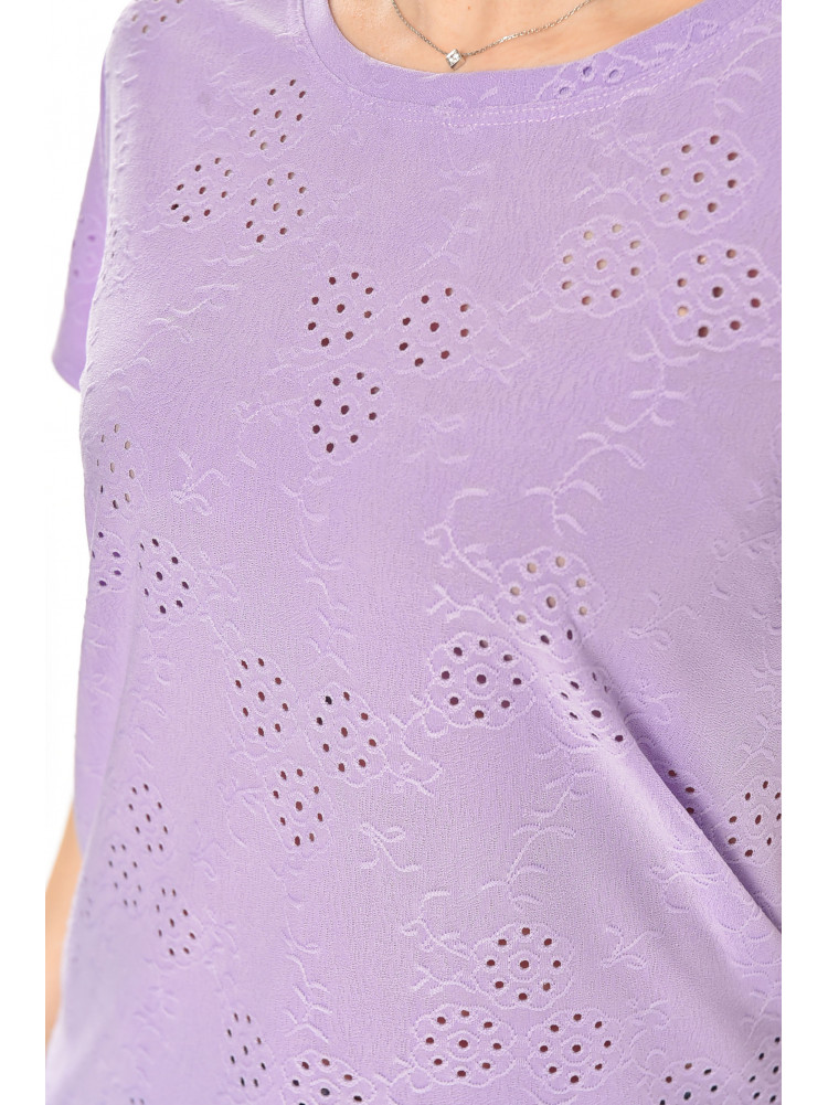 Футболка жіноча однотонна бузкового кольору 2268 210352C