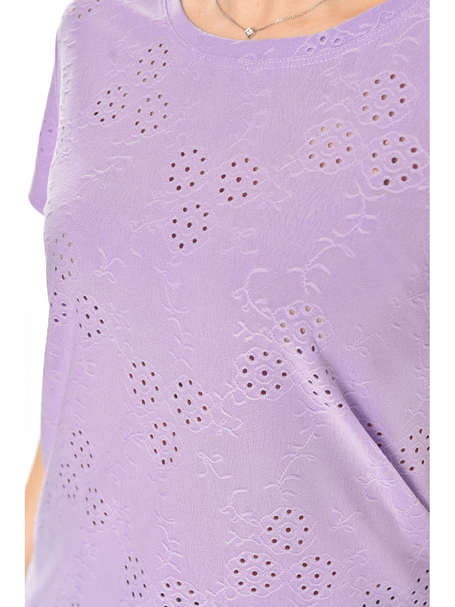 Футболка жіноча однотонна бузкового кольору 2268 210352C